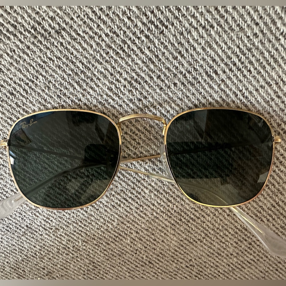 Rayban Thin Gold Frame Rounded-Square Sunglasses - image 3